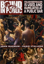 Bound In Public: Italian Bodybuilder Is Used And Humiliated At A Public Bar